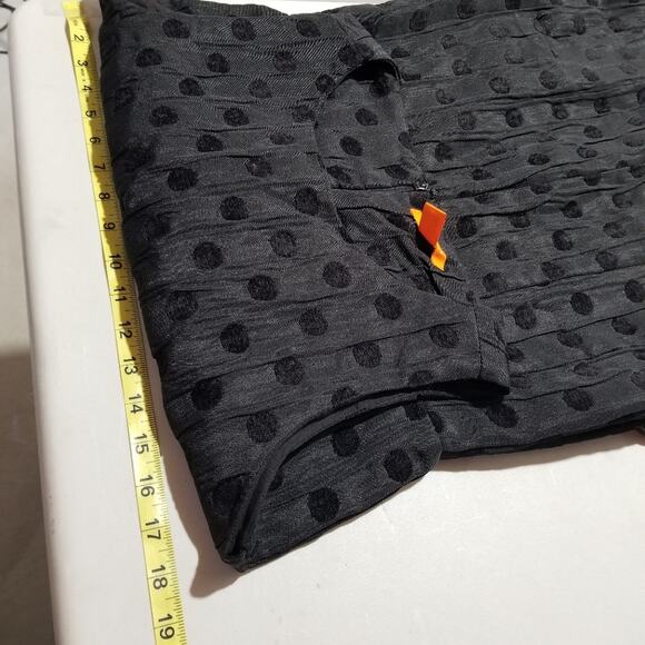 JOE FRESH Dress 4 Black Sleeveless Polka Dot Dress Velvet Sheath - Picture 9 of 11